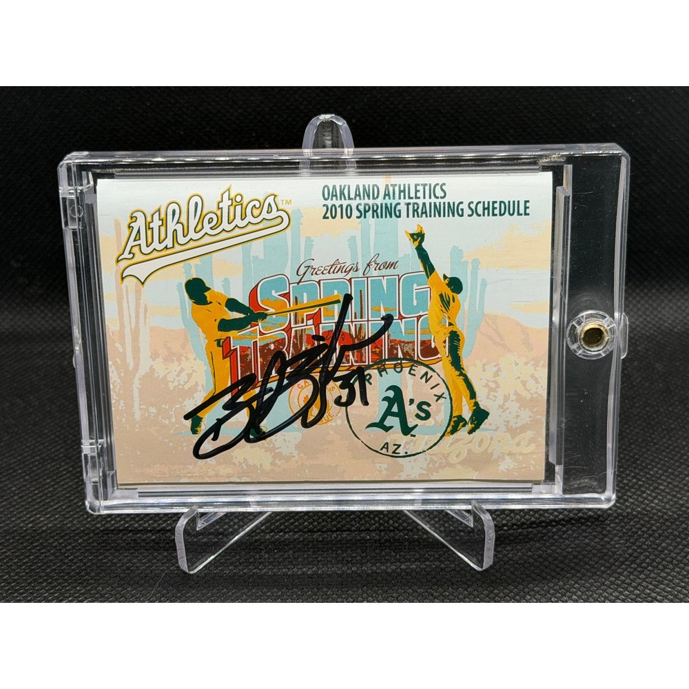 Brad Ziegler Signed 2010 Oakland Athletics Spring Training Schedule Card No 31